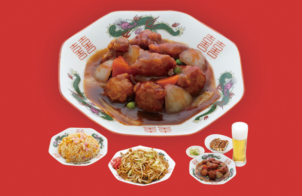 町中華　酢豚登場
